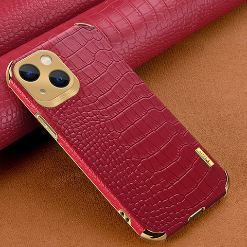 Coque Luxe Cuir Housse Etui XD1 pour Apple iPhone 13 Rouge