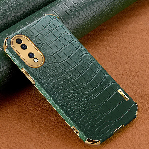 Coque Luxe Cuir Housse Etui XD1 pour Huawei Honor 70 5G Vert