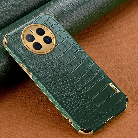 Coque Luxe Cuir Housse Etui XD1 pour Huawei Mate 50 Vert