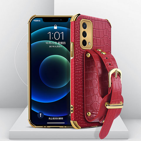 Coque Luxe Cuir Housse Etui XD1 pour Oppo A74 5G Rouge