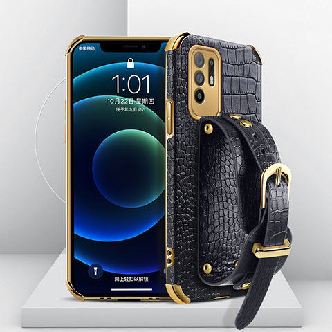 Coque Luxe Cuir Housse Etui XD1 pour Oppo A94 5G Noir