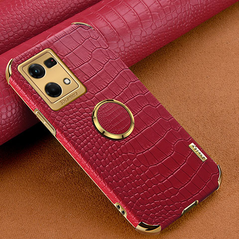 Coque Luxe Cuir Housse Etui XD1 pour Oppo F21s Pro 4G Rouge