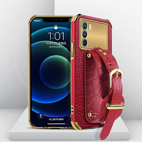 Coque Luxe Cuir Housse Etui XD1 pour Oppo K9 Pro 5G Rouge