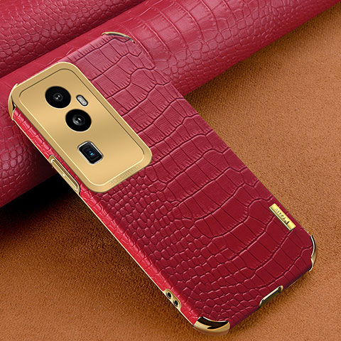 Coque Luxe Cuir Housse Etui XD1 pour Oppo Reno10 Pro+ Plus 5G Rouge