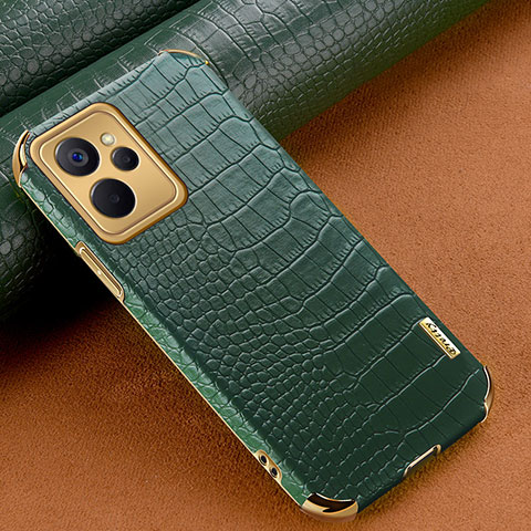 Coque Luxe Cuir Housse Etui XD1 pour Realme 10 5G Vert