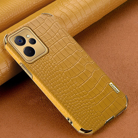 Coque Luxe Cuir Housse Etui XD1 pour Realme 10T 5G Jaune