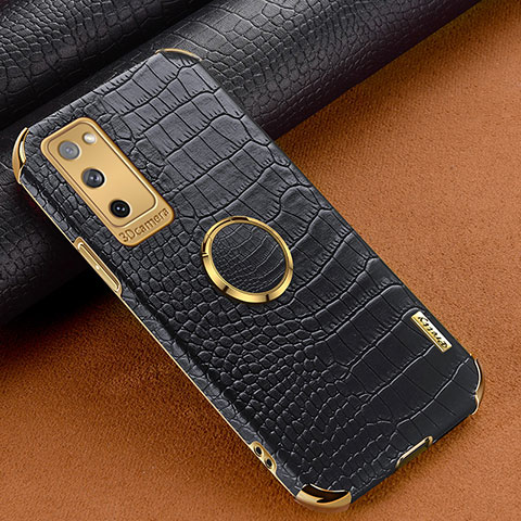 Coque Luxe Cuir Housse Etui XD1 pour Samsung Galaxy S20 FE 4G Noir