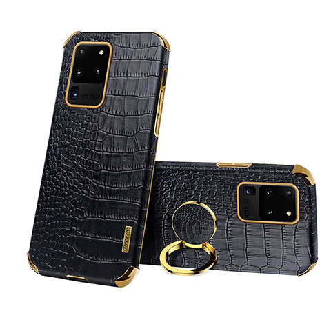 Coque Luxe Cuir Housse Etui XD1 pour Samsung Galaxy S20 Ultra 5G Noir