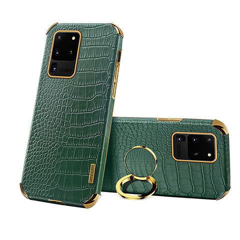 Coque Luxe Cuir Housse Etui XD1 pour Samsung Galaxy S20 Ultra 5G Vert