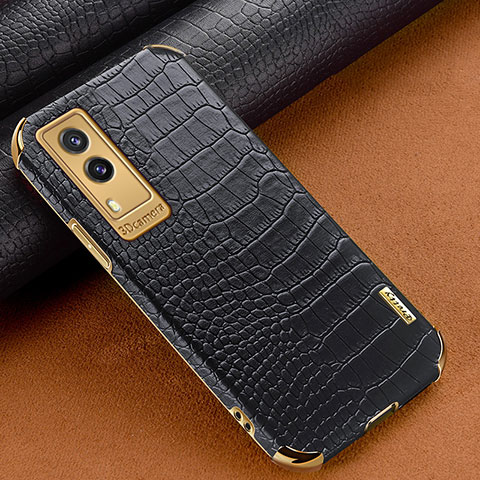 Coque Luxe Cuir Housse Etui XD1 pour Vivo V21e 5G Noir