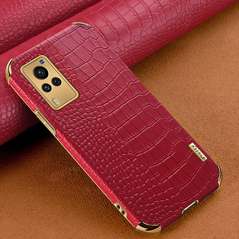 Coque Luxe Cuir Housse Etui XD1 pour Vivo X60 Pro 5G Rouge