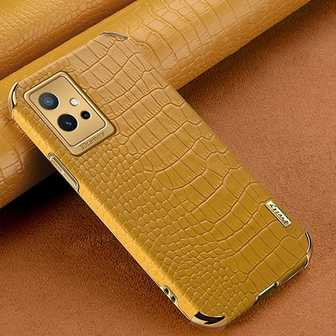 Coque Luxe Cuir Housse Etui XD1 pour Vivo Y33e 5G Jaune