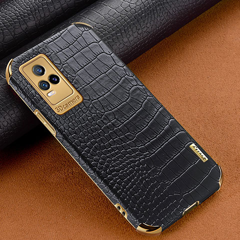 Coque Luxe Cuir Housse Etui XD1 pour Vivo Y73 (2021) Noir