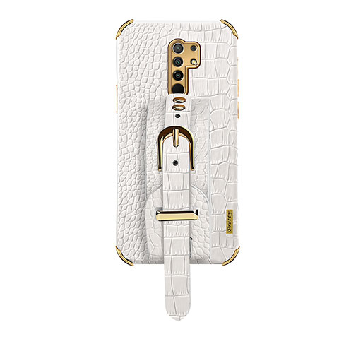 Coque Luxe Cuir Housse Etui XD1 pour Xiaomi Poco M2 Blanc