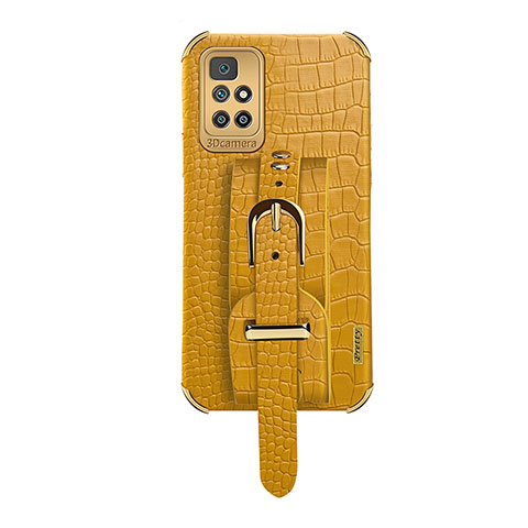 Coque Luxe Cuir Housse Etui XD1 pour Xiaomi Redmi 10 (2022) Jaune