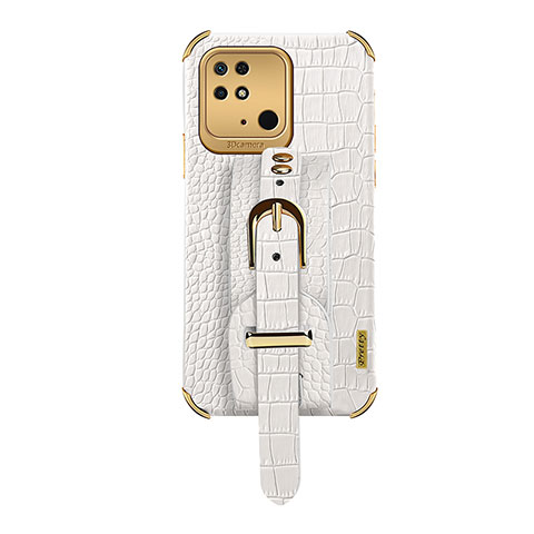 Coque Luxe Cuir Housse Etui XD1 pour Xiaomi Redmi 10 India Blanc