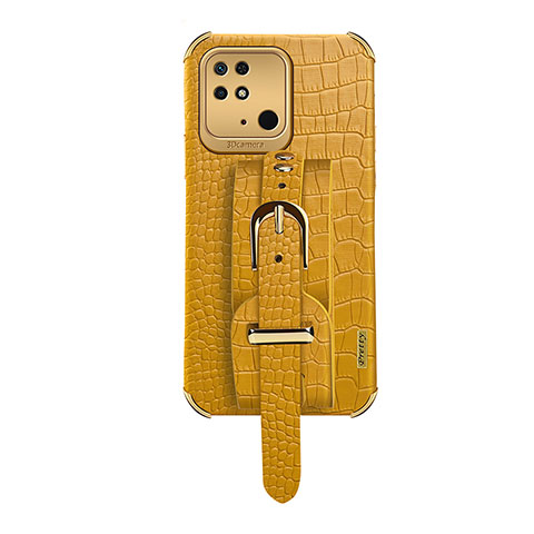 Coque Luxe Cuir Housse Etui XD1 pour Xiaomi Redmi 10 Power Jaune