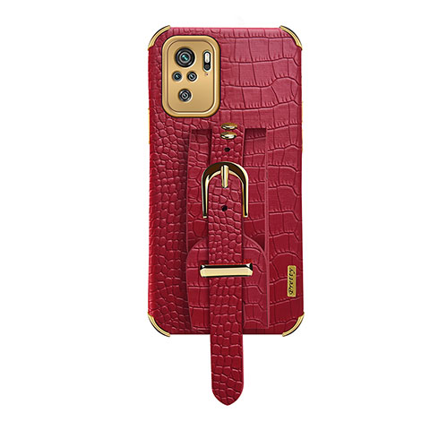 Coque Luxe Cuir Housse Etui XD1 pour Xiaomi Redmi Note 10S 4G Rouge