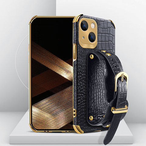 Coque Luxe Cuir Housse Etui XD2 pour Apple iPhone 15 Plus Noir