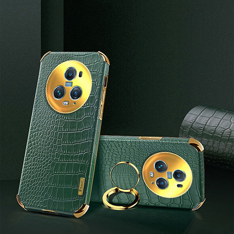 Coque Luxe Cuir Housse Etui XD2 pour Huawei Honor Magic5 Pro 5G Vert