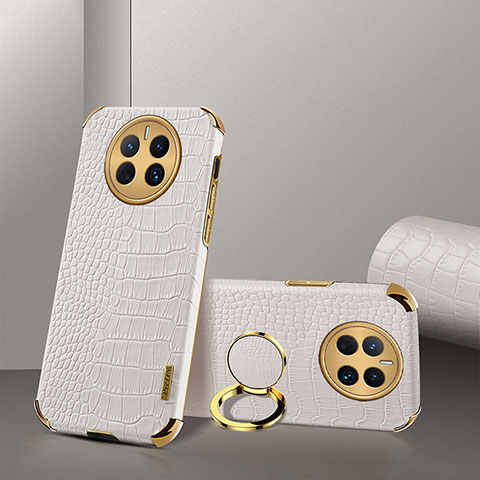 Coque Luxe Cuir Housse Etui XD2 pour Huawei Mate 50E Blanc