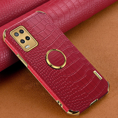 Coque Luxe Cuir Housse Etui XD2 pour Oppo A54 4G Rouge