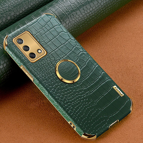 Coque Luxe Cuir Housse Etui XD2 pour Oppo A74 4G Vert