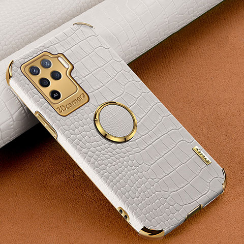 Coque Luxe Cuir Housse Etui XD2 pour Oppo A94 4G Blanc