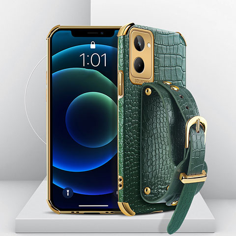 Coque Luxe Cuir Housse Etui XD2 pour Realme 10 4G Vert