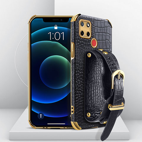 Coque Luxe Cuir Housse Etui XD2 pour Realme 7i RMX2193 Noir