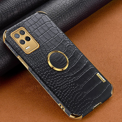 Coque Luxe Cuir Housse Etui XD2 pour Realme 9 5G India Noir