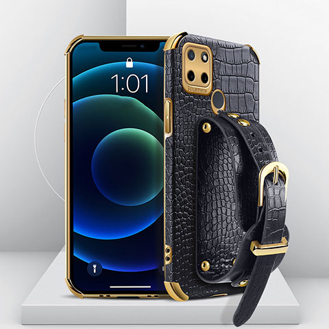 Coque Luxe Cuir Housse Etui XD2 pour Realme C21Y Noir