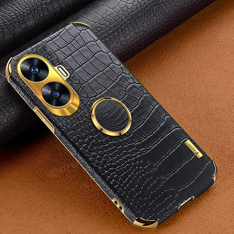 Coque Luxe Cuir Housse Etui XD2 pour Realme Narzo N55 Noir