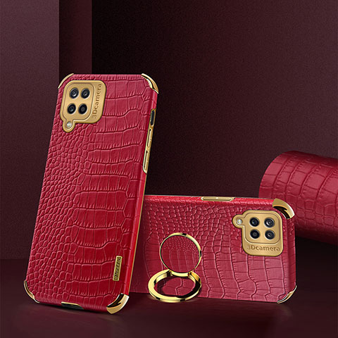 Coque Luxe Cuir Housse Etui XD2 pour Samsung Galaxy A12 5G Rouge