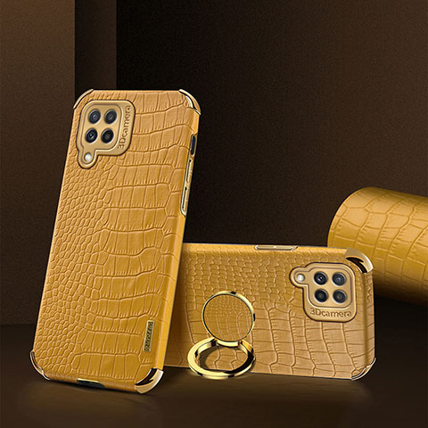 Coque Luxe Cuir Housse Etui XD2 pour Samsung Galaxy A22 4G Jaune