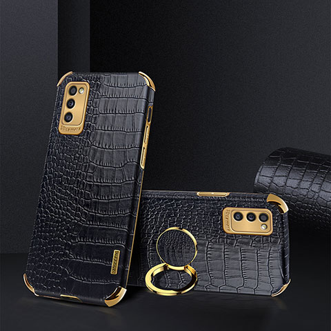 Coque Luxe Cuir Housse Etui XD2 pour Samsung Galaxy A41 Noir