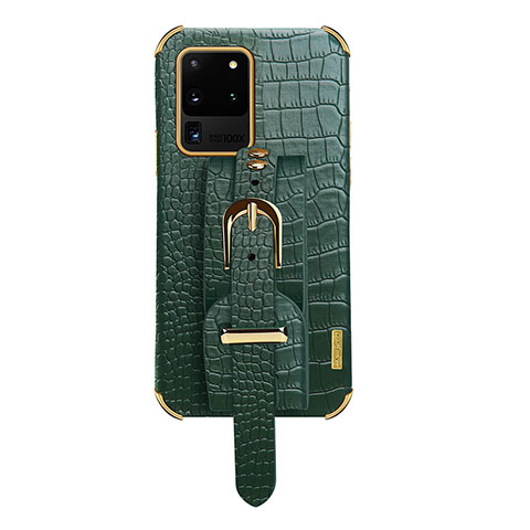 Coque Luxe Cuir Housse Etui XD2 pour Samsung Galaxy S20 Ultra 5G Vert