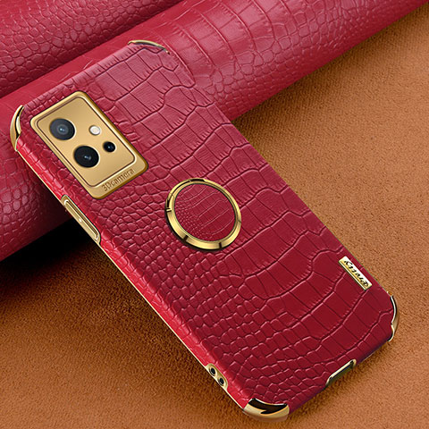 Coque Luxe Cuir Housse Etui XD2 pour Vivo iQOO Z6 5G Rouge