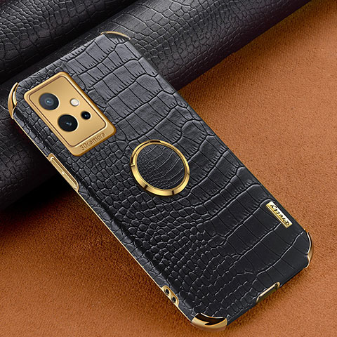 Coque Luxe Cuir Housse Etui XD2 pour Vivo T1 5G India Noir