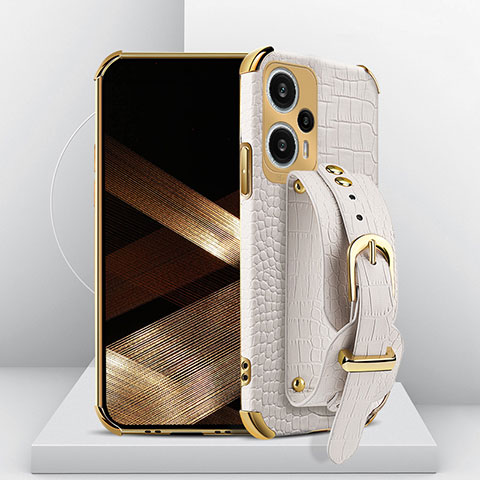 Coque Luxe Cuir Housse Etui XD2 pour Xiaomi Poco F5 5G Blanc