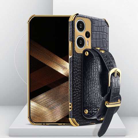 Coque Luxe Cuir Housse Etui XD2 pour Xiaomi Poco F5 5G Noir