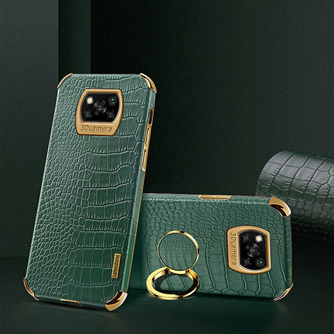 Coque Luxe Cuir Housse Etui XD2 pour Xiaomi Poco X3 Vert