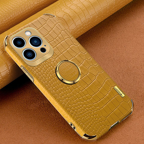 Coque Luxe Cuir Housse Etui XD3 pour Apple iPhone 13 Pro Max Jaune