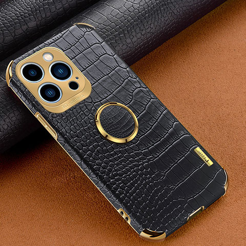 Coque Luxe Cuir Housse Etui XD3 pour Apple iPhone 14 Pro Max Noir