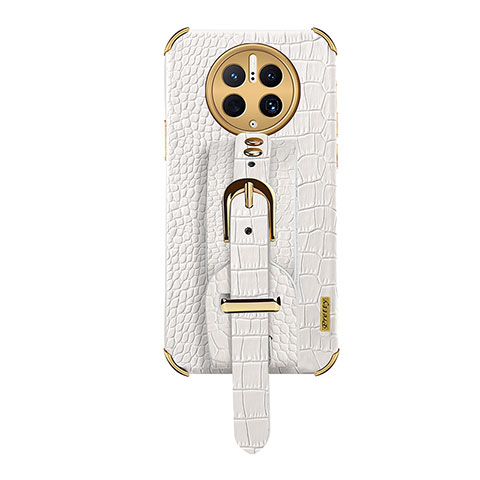 Coque Luxe Cuir Housse Etui XD3 pour Huawei Mate 50 Pro Blanc