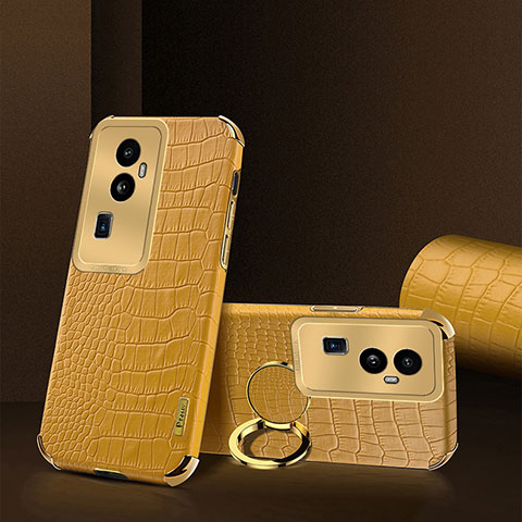 Coque Luxe Cuir Housse Etui XD3 pour Oppo Reno10 Pro+ Plus 5G Jaune