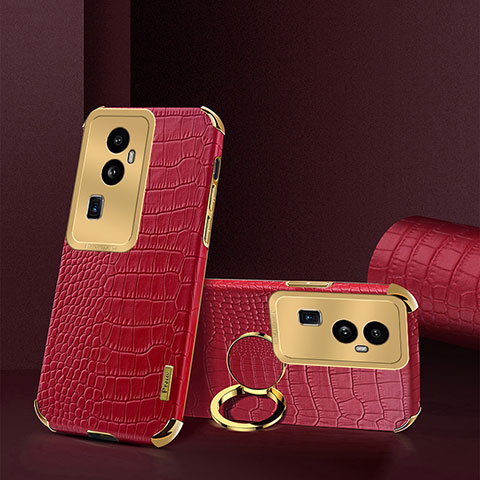 Coque Luxe Cuir Housse Etui XD3 pour Oppo Reno10 Pro+ Plus 5G Rouge