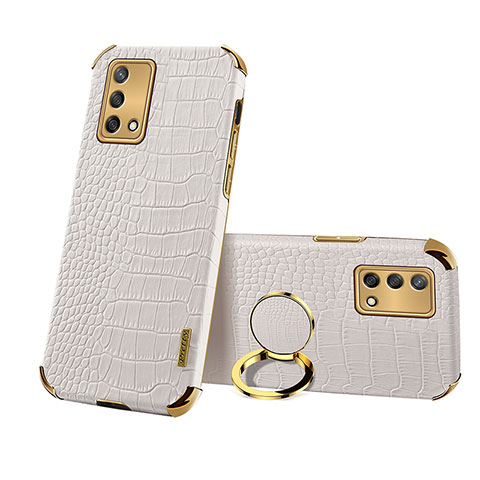 Coque Luxe Cuir Housse Etui XD3 pour Oppo Reno6 Lite Blanc