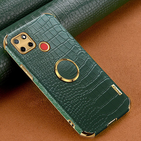 Coque Luxe Cuir Housse Etui XD3 pour Realme 7i RMX2193 Vert