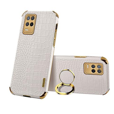 Coque Luxe Cuir Housse Etui XD3 pour Realme 8s 5G Blanc